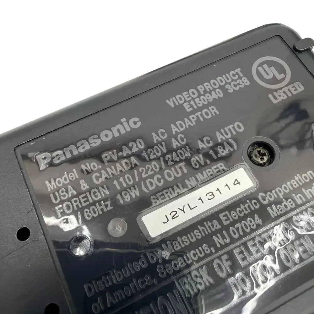 Panasonic PV-A20 Video AC Adaptor Battery Charger with Power Cord Tested Working